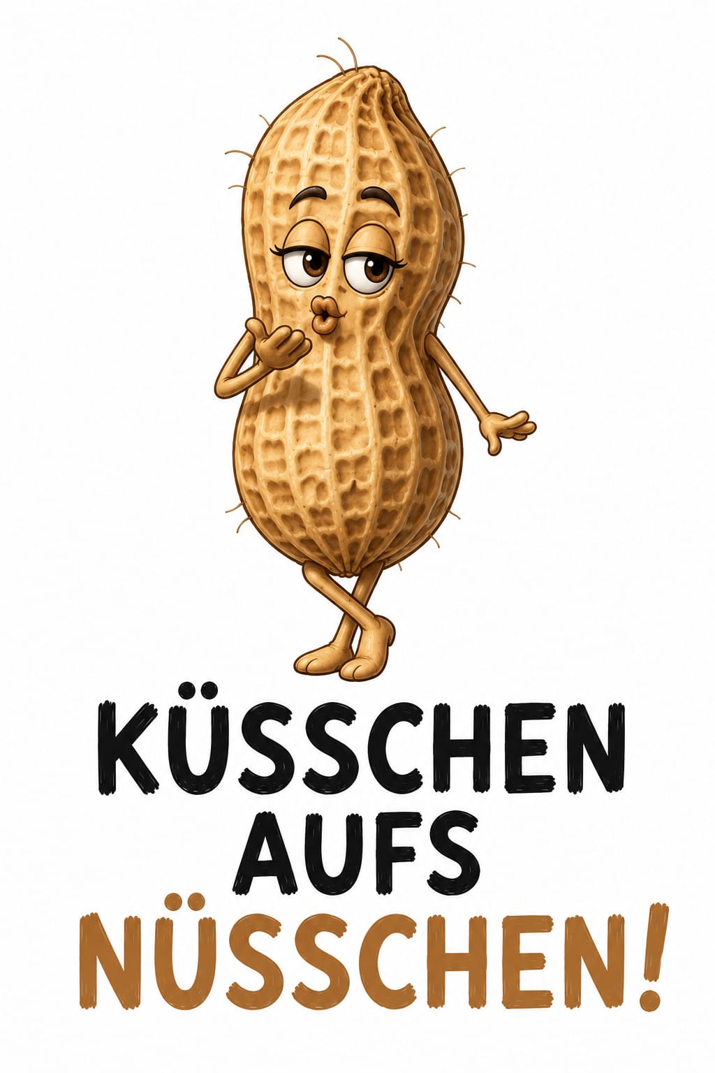 Küsschen aufs Nüsschen! 🥜 – Erdnuss-Post mit persönlicher Grusskarte