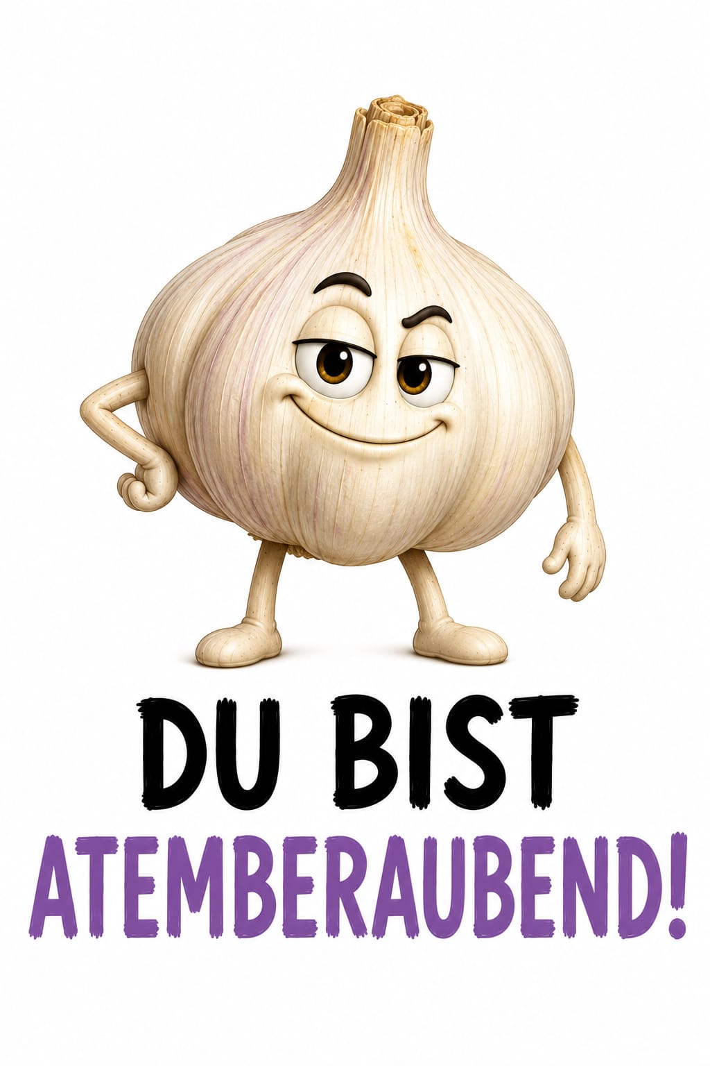 Du bist atemberaubend! 🧄 – Knoblauch-Post mit persönlicher Grusskarte